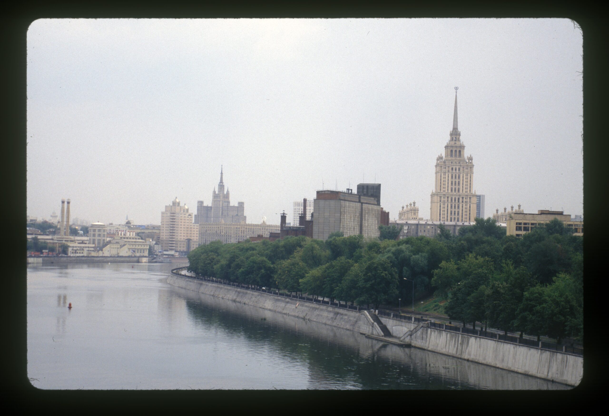 Moscow River and Taras Shevchenko Embankment, View from Bagration Pedestrian Bridge